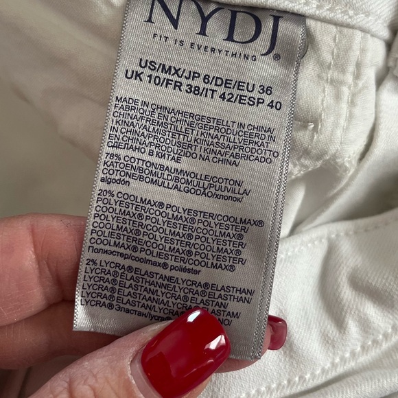 NYDJ Women's White Jeans “Ami Skinny” Lift Tuck Style size 6 - Picture 10 of 16